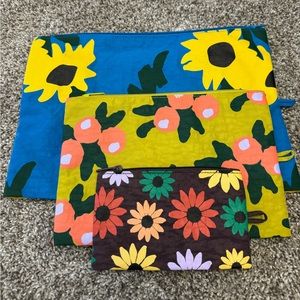 COPY - Baggu Flat Pouch Set Wildflowers